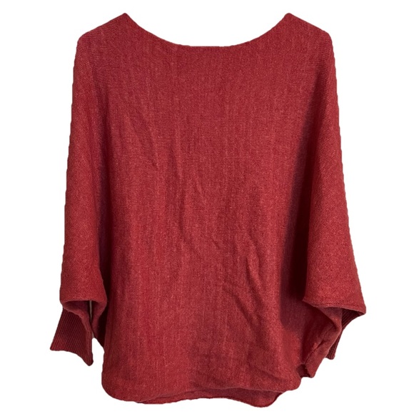Kerisma Sweaters - Kerisma Womens Size M/L Boat Neck Batwing Sweater Maroon Cashmere Blend Dolman